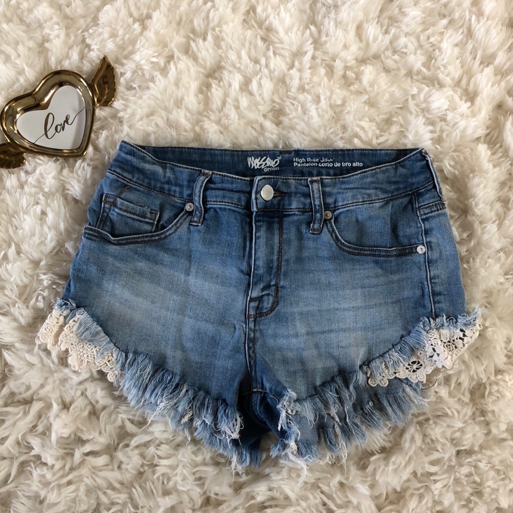 Jean shorts.